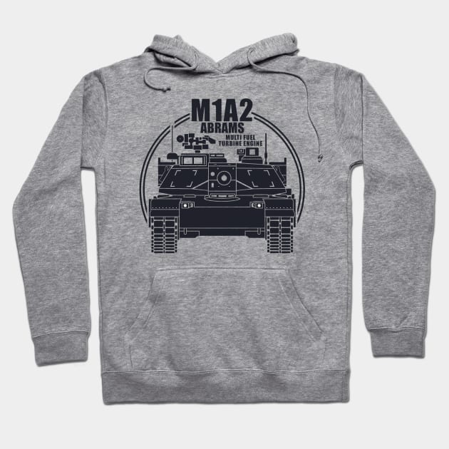 Battle Tank M1A2 Abrams Hoodie by Aim For The Face